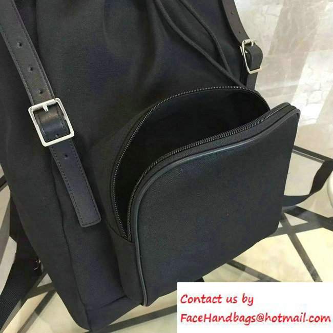 Saint Laurent Canvas Hunting Rucksack Backpack 342609 Black