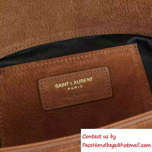 Saint Laurent Eddie Serpent Satchel Flap Front Bag In Vintage Leather 439666 Brown 2016