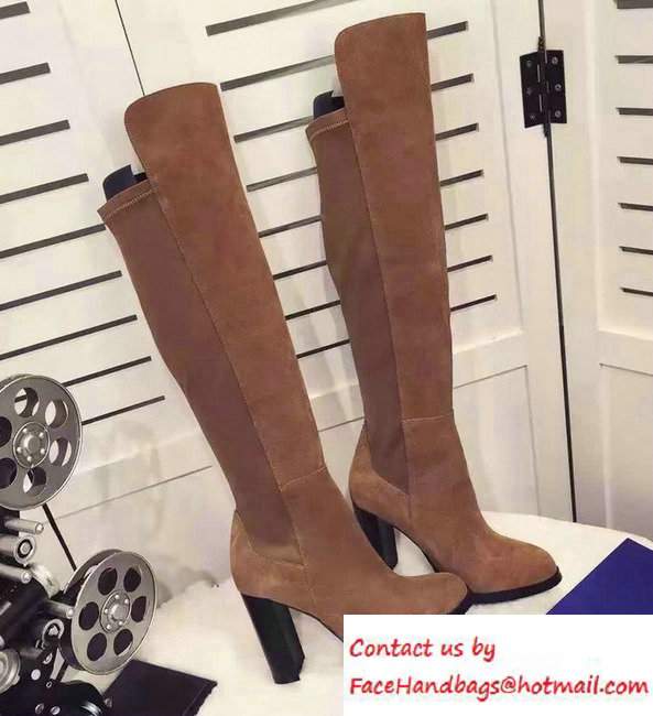 Stuart Weitzman Heel 9cm Long Boots Khaki