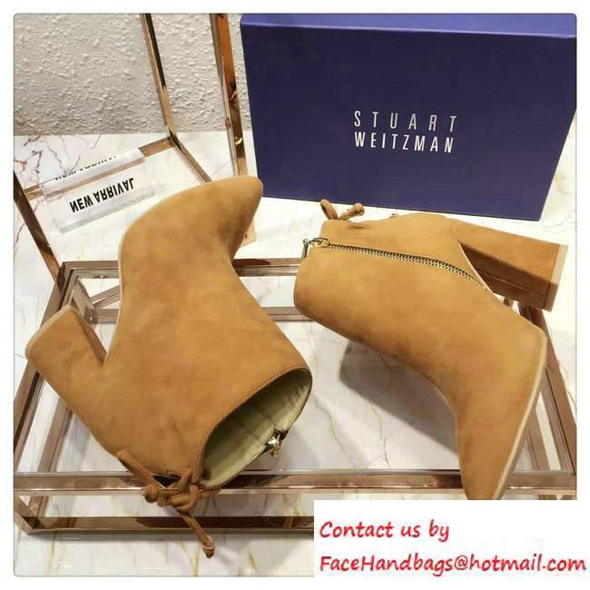 Stuart Weitzman Heel 9cm Short Boots Apricot