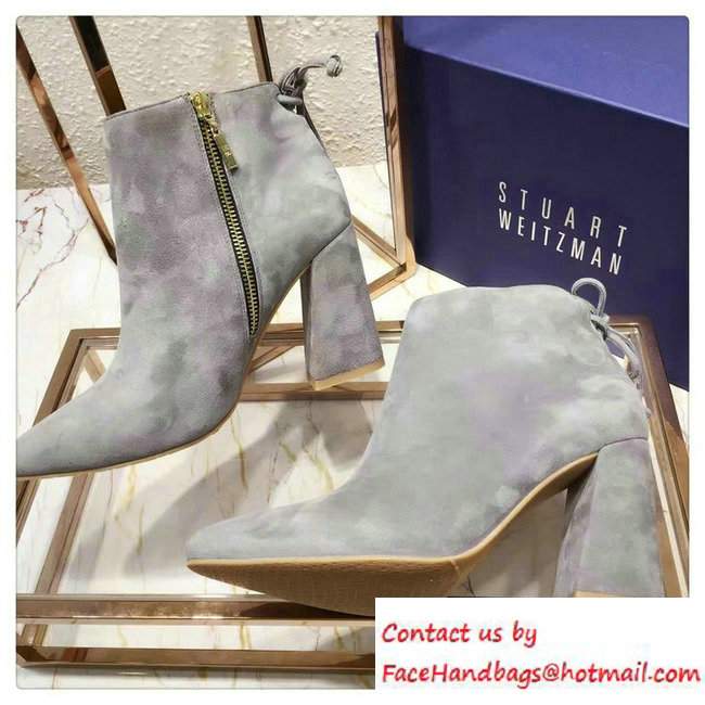 Stuart Weitzman Heel 9cm Short Boots Gray