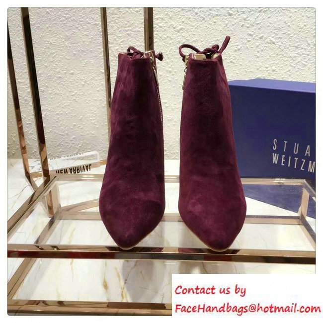 Stuart Weitzman Heel 9cm Short Boots Purple