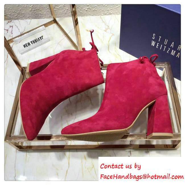 Stuart Weitzman Heel 9cm Short Boots Red