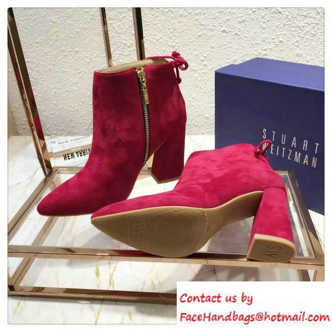 Stuart Weitzman Heel 9cm Short Boots Red