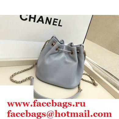 Chanel CC Charms Drawstring Bucket Bag AS1883 Gray 2020