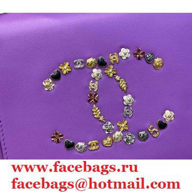 Chanel CC Charms Small Flap Bag AS1881 Purple 2020