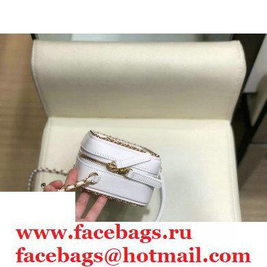 Chanel Chain CC Filigree Clutch with Chain Vanity Case Bag A84452 White 2020