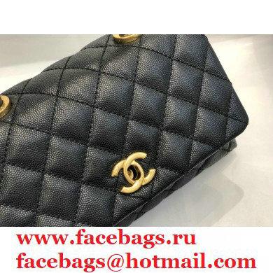 Chanel Coco Handle Small Flap Bag Black with Top Handle A92990 Top Quality 7147