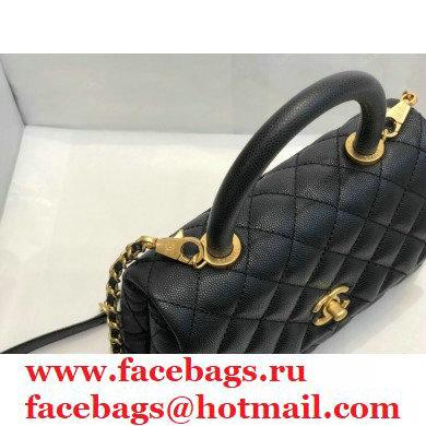 Chanel Coco Handle Small Flap Bag Black with Top Handle A92990 Top Quality 7147