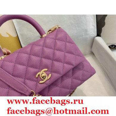 Chanel Coco Handle Small Flap Bag Mauve with Top Handle A92990 Top Quality 7147