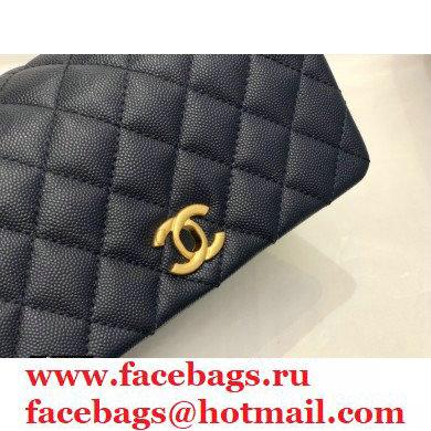 Chanel Coco Handle Small Flap Bag Navy Blue/Burgundy with Lizard Top Handle A92990 Top Quality 7147