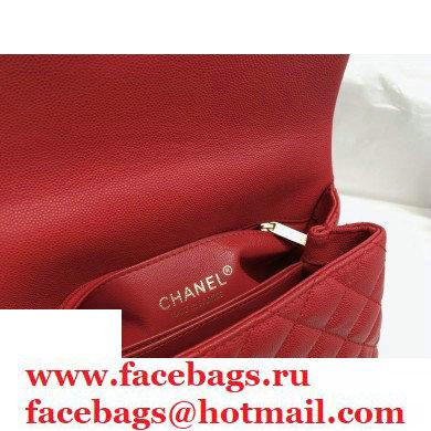 Chanel Coco Handle Small Flap Bag Red/Burgundy with Lizard Top Handle A92990 Top Quality 7147