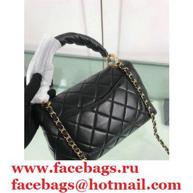 Chanel Lambskin Flap Bag with Handle AS2044 Black 2020