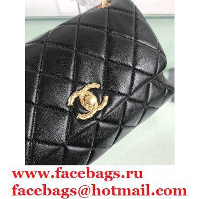 Chanel Lambskin Flap Bag with Handle AS2044 Black 2020