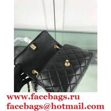 Chanel Lambskin Flap Bag with Handle AS2044 Black 2020