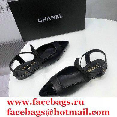 Chanel Mary Janes with Bow Strap G36361 Black 2020