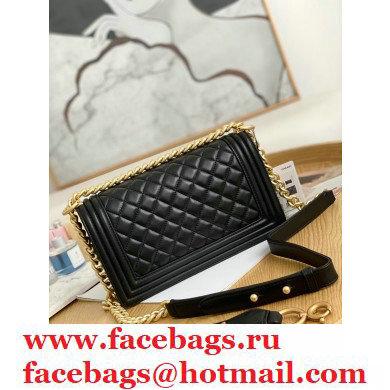 Chanel Medium Boy Flap Bag Black with Removable Logo Handle