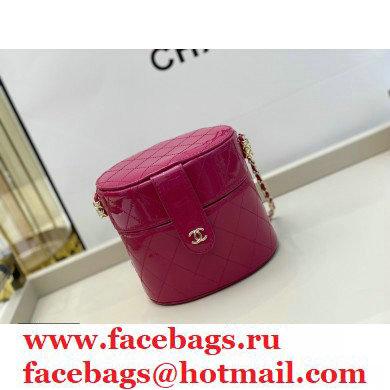 Chanel Metallic Lambskin Clutch with Chain Vanity Case Bag AP1616 Fuchsia 2020