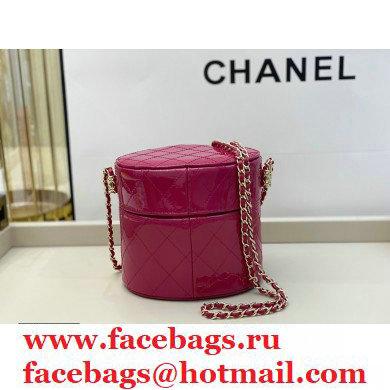 Chanel Metallic Lambskin Clutch with Chain Vanity Case Bag AP1616 Fuchsia 2020