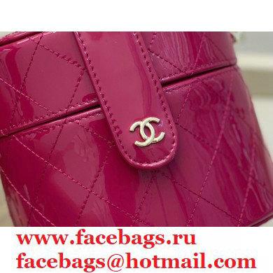 Chanel Metallic Lambskin Clutch with Chain Vanity Case Bag AP1616 Fuchsia 2020