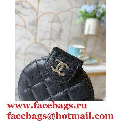 Chanel Round Mirror Lambskin Black