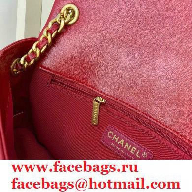 Chanel Shiny Lambskin Flap Bag AS1977 Red 2020