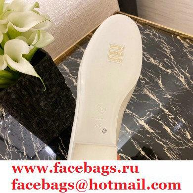 Chanel Top Quality Calfskin Gold CC Logo Loafers White 2020