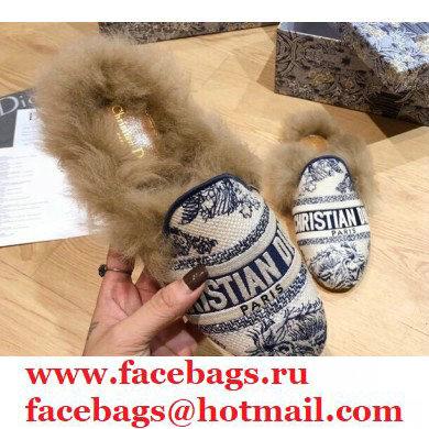 Dior Shearling Fur Slippers 02 2020