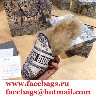 Dior Shearling Fur Slippers 02 2020