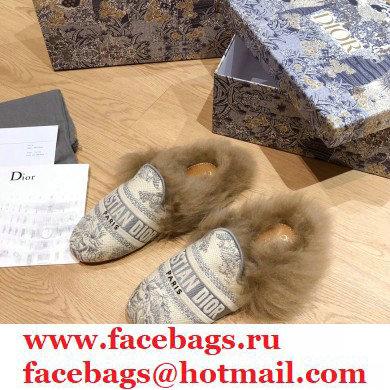 Dior Shearling Fur Slippers 04 2020