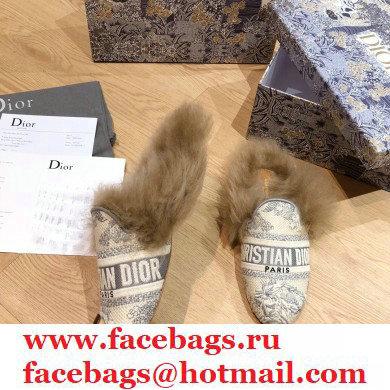 Dior Shearling Fur Slippers 04 2020