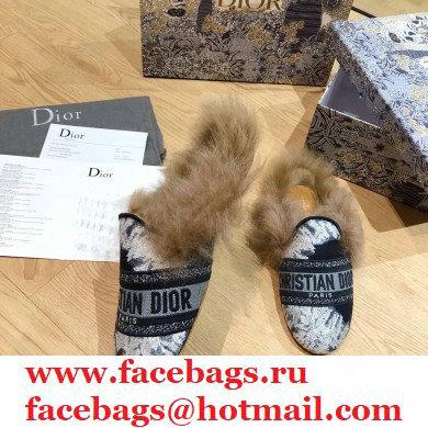 Dior Shearling Fur Slippers 05 2020