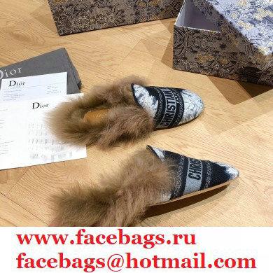 Dior Shearling Fur Slippers 05 2020