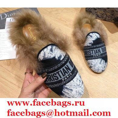 Dior Shearling Fur Slippers 05 2020