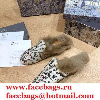 Dior Shearling Fur Slippers 08 2020