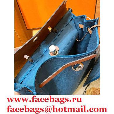 Hermes Herbag Zip 39 Bag in Original Quality denim blue