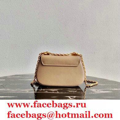 Prada Saffiano Leather Shoulder Bag 1BD275 Beige 2020