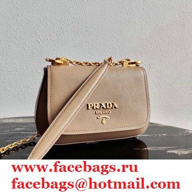 Prada Saffiano Leather Shoulder Bag 1BD275 Beige 2020