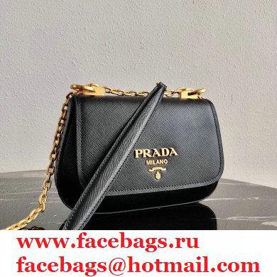 Prada Saffiano Leather Shoulder Bag 1BD275 Black 2020