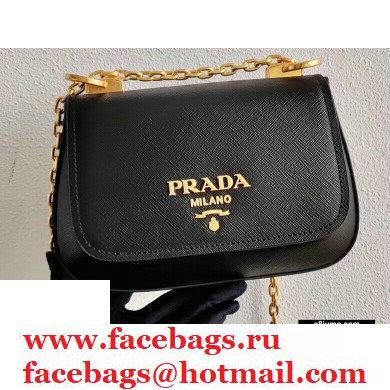 Prada Saffiano Leather Shoulder Bag 1BD275 Black 2020