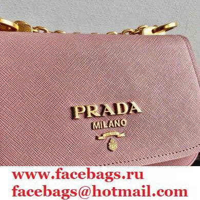 Prada Saffiano Leather Shoulder Bag 1BD275 Pink 2020