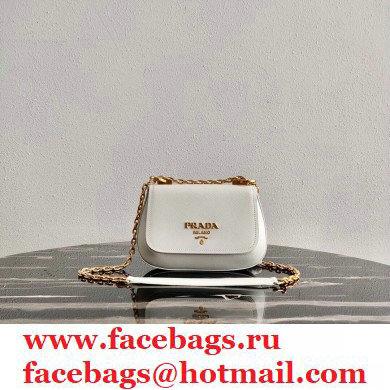 Prada Saffiano Leather Shoulder Bag 1BD275 White 2020