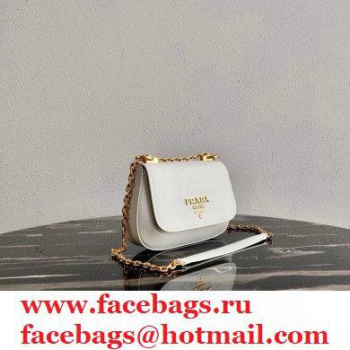 Prada Saffiano Leather Shoulder Bag 1BD275 White 2020