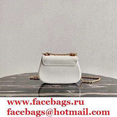 Prada Saffiano Leather Shoulder Bag 1BD275 White 2020