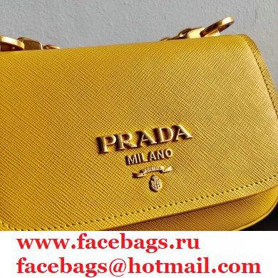 Prada Saffiano Leather Shoulder Bag 1BD275 Yellow 2020