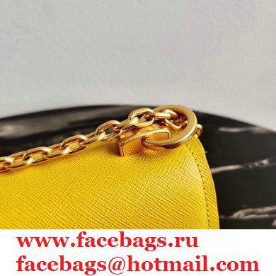 Prada Saffiano Leather Shoulder Bag 1BD275 Yellow 2020