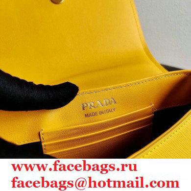 Prada Saffiano Leather Shoulder Bag 1BD275 Yellow 2020