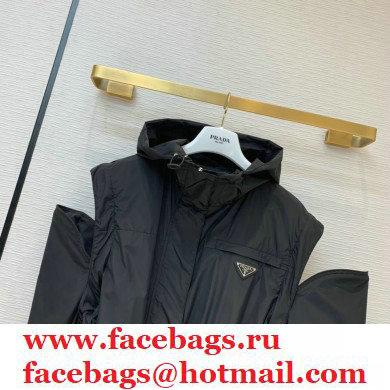 Prada windbreaker with Hoodie Black 2020