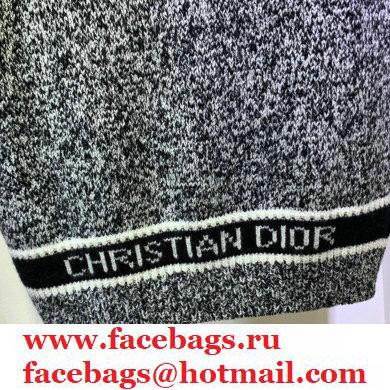 dior Blue and Gray Cashmere and Wool V-Neck Sleeveless Sweater 2020