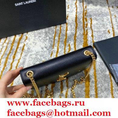 saint laurent Kate small bag in caviar leather 469390 black/gold